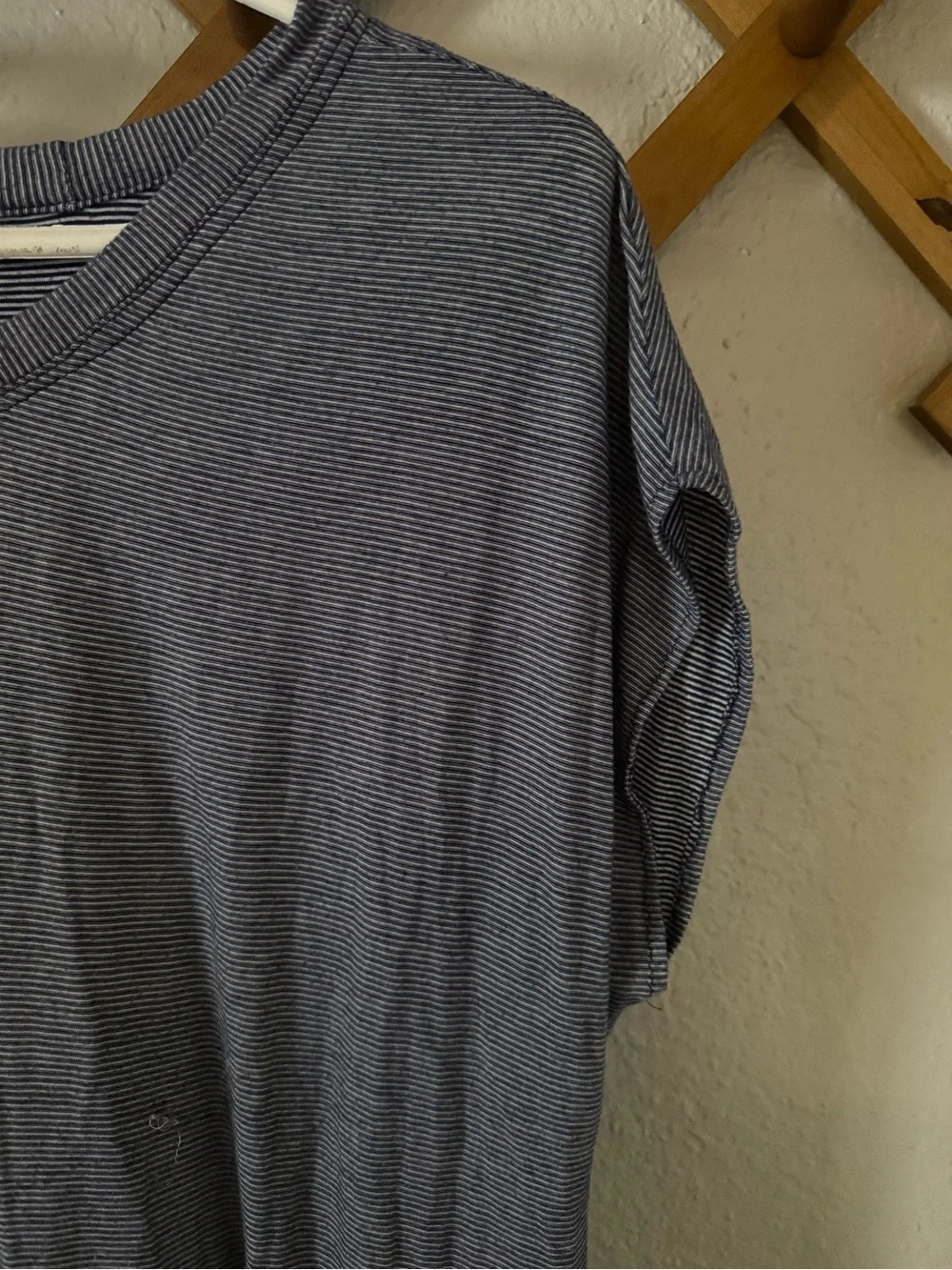 Casual Short Sleeve Midi Dress - Heather Blue - Picture 2 of 2